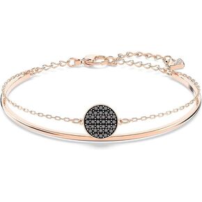 Swarovski Ginger Bangle, Gray, Rose Gold Plating 5389046