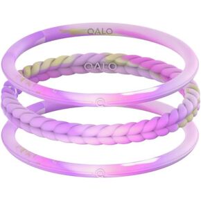 QALO Women's Natural Stone Essential Silicone Bangles, Durable, Water Resistant, Comfortable Women's Bracelets, Multi Colors & Sizes