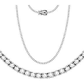 4.50 Carat Lab Grown Diamond Tennis Necklace for Women & Men In 14K White Gold With Certified Diamond. Men's & Women's Jewelry (Diamond Clarity- VS-SI & Color -G-H) 18" Inch Riviera Necklace