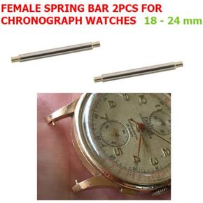 Female Spring Bar for Vintage 18k Chronograph Gold Watch 18-24 mm Negative 2pcs