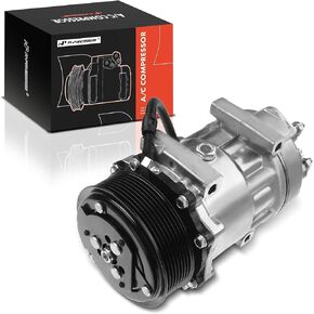 A-Premium A/C Compressor with Clutch Compatible with Ford F650 F750 2004-2009, 5.9L 6.0L 6.7L 7.2L