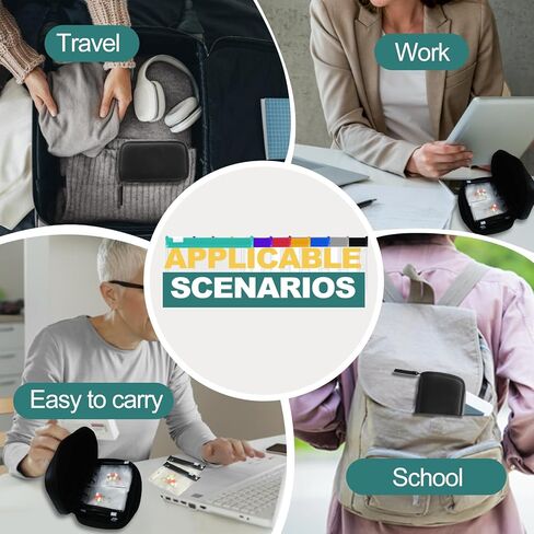 مجموعة منظم حبوب الدواء المقاومة للماء مقاس A8، منظم حبوب الدواء الكبير مرتين يوميًا لمدة سبعة أيام، تخزين حبوب الدواء مع 14 كيسًا مرمزًا بالألوان، منظم أدوية السفر القابل لإعادة الاستخدام in Kuwait