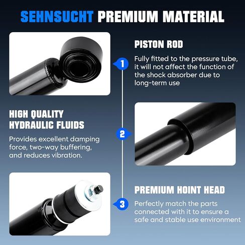 Rear Complete Strut Shock Absorber Fit for Toyota Sienna FWD 2004-2020, Pair of Hydraulic Strut Replace for 344308 in Kuwait