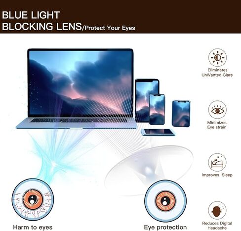 Blue Light Glasses for Women Retro Round Gaming Glasses Anti Blue Ray Computer Screen Glasses Men Reading Glasses in Saudi Arabia
