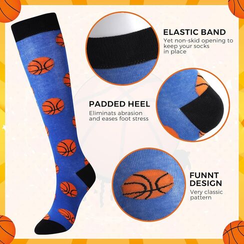 4 أزواج من جوارب كرة السلة اللينة من Vicenpal، جوارب رياضية مبتكرة ومضحكة، هدايا بالجملة لهدايا عيد الميلاد in Kuwait
