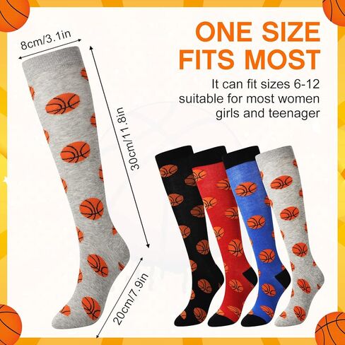 4 أزواج من جوارب كرة السلة اللينة من Vicenpal، جوارب رياضية مبتكرة ومضحكة، هدايا بالجملة لهدايا عيد الميلاد in Kuwait