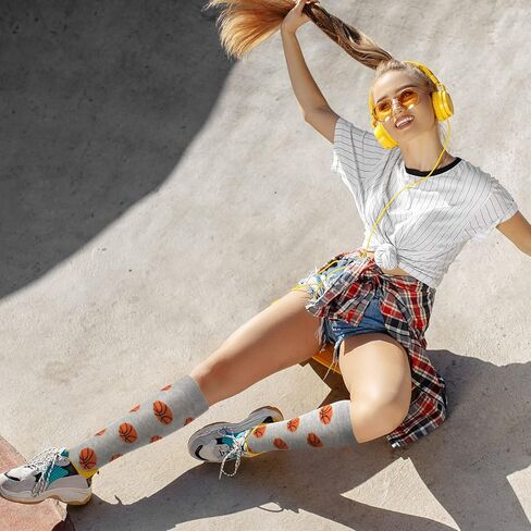 4 أزواج من جوارب كرة السلة اللينة من Vicenpal، جوارب رياضية مبتكرة ومضحكة، هدايا بالجملة لهدايا عيد الميلاد in Kuwait