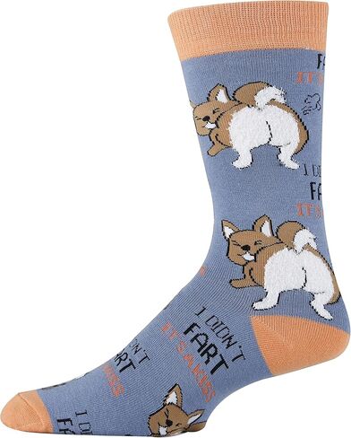 ooohyeah Men's Novelty Funny Crew Socks, Fun Animal Crazy Dress Socks Gifts for Dog Lover, Fits Men's Shoe Size 8-13 in Saudi Arabia