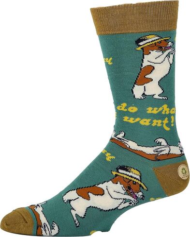 ooohyeah Men's Novelty Funny Crew Socks, Fun Animal Crazy Dress Socks Gifts for Dog Lover, Fits Men's Shoe Size 8-13 in Saudi Arabia