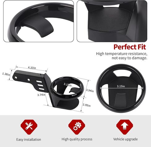 A Pillar Handle Cup Holder Fit for Ford Bronco 2021-2024, Driver Side in Saudi Arabia