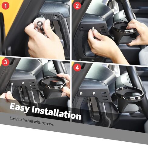 A Pillar Handle Cup Holder Fit for Ford Bronco 2021-2024, Driver Side in Saudi Arabia