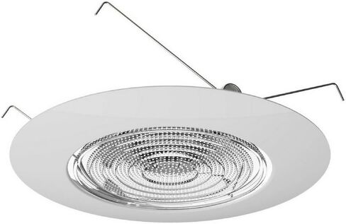 Four-Bros Lighting FLP 6" Inch Fresnel Glass Lens with White Plastic Trim-60 Watt Max. -for Wet Locations-Shower Can Light Trim-Ul Listed in Saudi Arabia