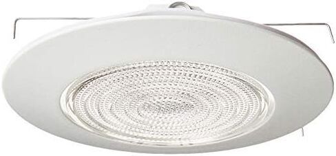 Four-Bros Lighting FLP 6" Inch Fresnel Glass Lens with White Plastic Trim-60 Watt Max. -for Wet Locations-Shower Can Light Trim-Ul Listed in Saudi Arabia