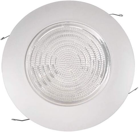 Four-Bros Lighting FLP 6" Inch Fresnel Glass Lens with White Plastic Trim-60 Watt Max. -for Wet Locations-Shower Can Light Trim-Ul Listed in Saudi Arabia
