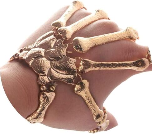 Exaggerate Metal Skeleton Bracelet Halloween Accessories Flexible to Wear for Your Halloween Cosplay Costume in Saudi Arabia