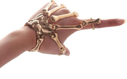 Exaggerate Metal Skeleton Bracelet Halloween Accessories Flexible to Wear for Your Halloween Cosplay Costume in Saudi Arabia