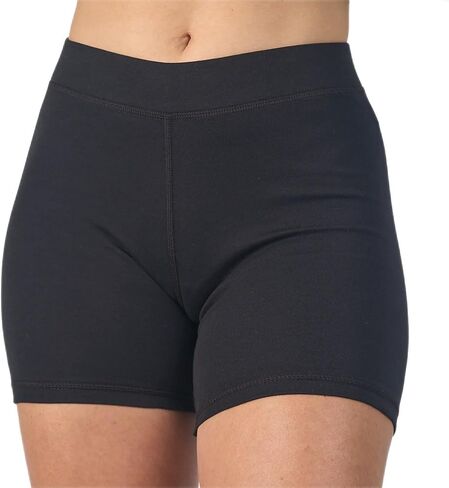 AYA Eco Fashion Organic Pima Cotton Biker Shorts for Women - Made in Peru Black S in Kuwait