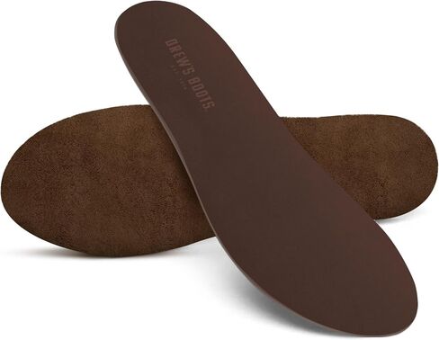 Drew’s Boots Leather Boot Insoles for Men and Women - Shoe Inserts for All-Day Comfort Fit with Moisture and Odor Control - Thick Insoles for Work Boots, Shoes, Sneakers, and Any Footwear in Saudi Arabia