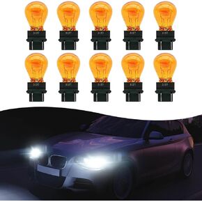 10 PCS 3157 Light Bulbs, 3157 Mini Led Bulb, Automotive Brake Light Turn Signal Light Tail Light Replacement Parts, Universal for Most Cars, Trucks and Vans (White)