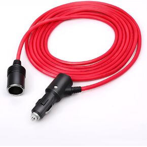 YANTU 150W/15A/12FT with Independent Switch,Heavy Duty Cigarette Lighter Extension Cord with 12v USB Outlet, Cigarette Lighter Adapter/Splitter Socket for Car Tire Pump, Mini Fridges, and Car Vacuum