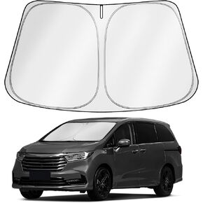Custom Fit Windshield Sun Shade for 2018-2025 Volkswagen Atlas - Foldable, Easy to Install, 210T Reflective Fabric, Double Layer Design, Blocks 99% UV Rays, Keeps Car Cooler in Kuwait
