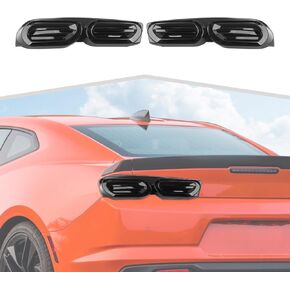 Smoked Black Tail Light Lamp Cover Rear Light Trim Decoration Accessories Compatible with Chevrolet Camaro 2019-2023