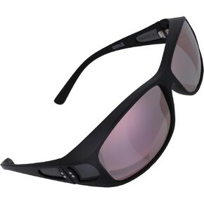 Unisex Fit Over Wrap Sunglasses Polarized Lens Wear Over Eyeglasses UV400 Protection Shades for Men and Women Outdoor Activities Driving, Fishing - Matt Black/Rose Pink REVO (Pack in Case)
