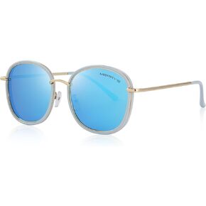 MERRY'S Polarized Sunglasses for Women Retro Oversized Sun Glasses Metal Temple S6108