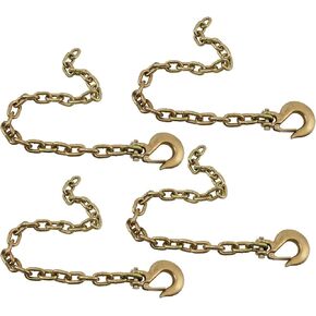 Mytee Products 3/8" x 36" Grade 70 Trailer Safety Chains w/Forged Hook & Safety Clip
