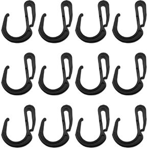 Plastic S Hook Clips Elastic Rope Hooks Nylon Mesh Hooks for Suitcase Roof Bike 12 PCS