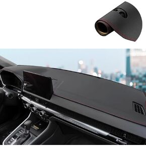 Rifoda Dash Cover Mat Fit for Honda CRV CR-V 2023 2024 2025 (with Head Up Display) Leather Material Nonslip Dashboard Protector Sunshade No Glare Cover pad Red Stitching