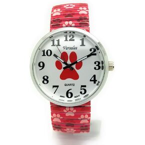 VERSALES Varsales Ladies Novelty Animal Dog Elegant Stretch Elastic Band Analog Quartz Fashion Watch