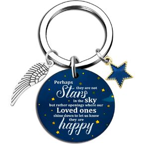 Stocking Stuffers Loss of Loved One Guardian Angel Keychain In Memory of a Loved one Father Mother Grieving Sympathy Memorial Gifts for Grandparents Kids Son Daughter Remembrance Gift Ideas