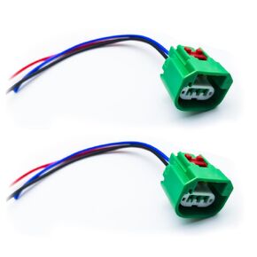 2pcs Headlight Connector Wiring Harness Replace 68064997AA Compatible with Dodge Chrysler Jeep Headlight DRL Parking Light H13 9008