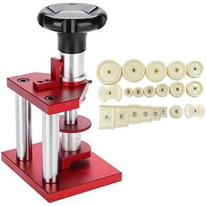 HURRISE Watch Press Set, 18Mm to 50Mm Watch Back Case Screw Type with 20 Dies for Close Snap Off Watch Back Cover for Repair Tools & Kits Capper Back Closing Machine Tool
