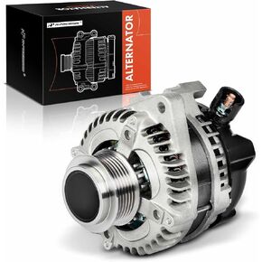 A-Premium Alternator Compatible with Acura RLX 2014-2020 3.5L, 12V 155A 6-Groove Decoupler Pulley Clockwise, Replace# 31100-R9P-A01, 31100-R9P-A01RM