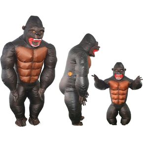 Inflatable Costume Gorilla Monkey Full Body Naughty Funny Costume Suit for Halloween Party Adult Child Toddler Size