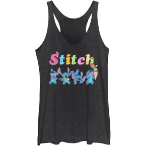 Disney Lilo Colorful Stitches Women's Racerback Tank Top