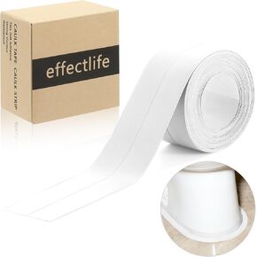White Flex Self Adhesive Caulk Tape Strong Viscous - Caulk Strip Waterproof - Bathtub Shower Caulk Caulk Sealing Strip Tape - Toilet Caulk Sealant Tape,4-Roll