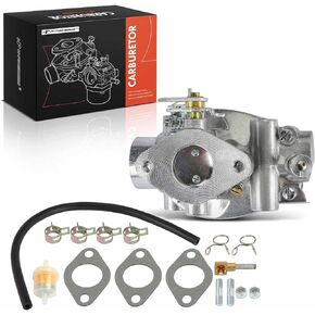 A-Premium 1 Barrel Carburetor Compatible with Massey Ferguson TE20, TO20, TO30 Tractors & Marvel Schebler TSX458, TSX361A, TSX248, TSX272, TSX312,TSX361 carb, Replace# 181644M91, 181643M91