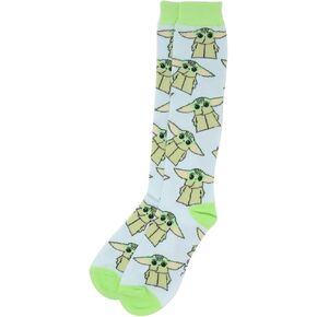 Star Wars The Mandalorian Baby Yoda Standing Knee High Juniors Womens Socks