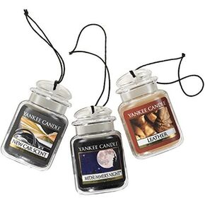 Yankee Candle Car Air Fresheners, Hanging Car Jar® Ultimate Black Cherry Scented, Neutralizes Odors Up To 30 Days