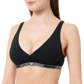 Emporio Armani Women's Essential Studs Logo Padded Bralette Bra