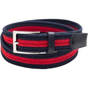 Men's Woven Elastic Braided Stretch Golf Belt for Jeans Casual Pants Shorts - Multicolored 1.35"