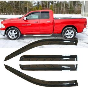 4pcs Original Shatterproof Side Window Wind Deflectors for 98-03 Durango,Tape-on Sun Rain Guard Sets,Window Visor for Cars,Vent Deflector for Dodge 98-03 Durango 00-04 Dakota Crew Cab(Quad) 94119