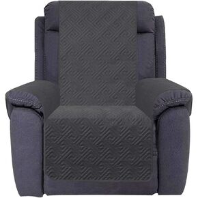 Recliner Chair Covers Waterproof with Anti-Skip Furniture Protector Sofa Slipcover for Children, Sofa Covers for Dogs (Dark grey, 23'') in Kuwait