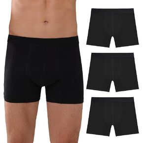 Mens Incontinence Underwear Washable Adult Leak Proof Briefs with 60 ml Absorbency Bladder Control Trunk 3 Pack (3 Dark Gray, XL)