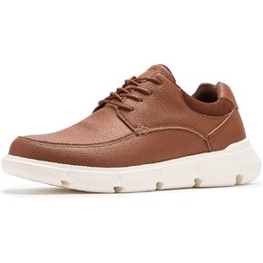 XPACS Men's Orthopedic Leather Dress Walking Shoes: Comfortable Arch Support Plantar Fasciitis Orthotic Formal Tennis Oxford, Flat Feet Casual Business Working Shoes for Foot and Heel Pain Relief