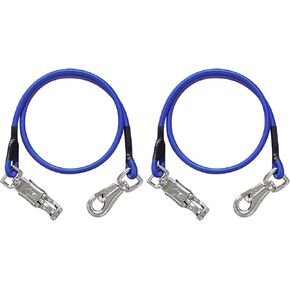 ربطات عنق بنجي لمقطورة الحصان، ربطات بنجي متقاطعة بطول 91.44 سم للخيول مع مشبك ذعر قوي للغاية وسريع الفك ومشبك الثور لملحقات مقطورة الحصان (عبوة سوداء 2) in Kuwait