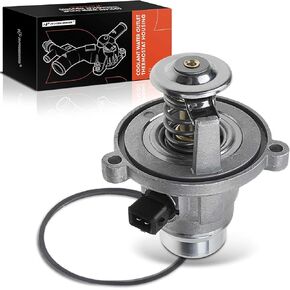 A-Premium Engine Coolant Thermostat Housing Assembly with Gasket Compatible with BMW X5 545i 550i 650i 745i 750i 760i GT xDrive M2 M3 M4 M5 M6 M8 X3 X4 X6